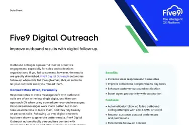 Five9 Digital Outreach Datasheet