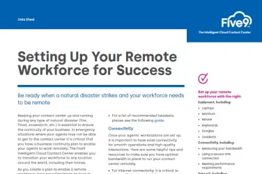 Setting Up Your Remote Workforce for Success Datasheet Screenshot