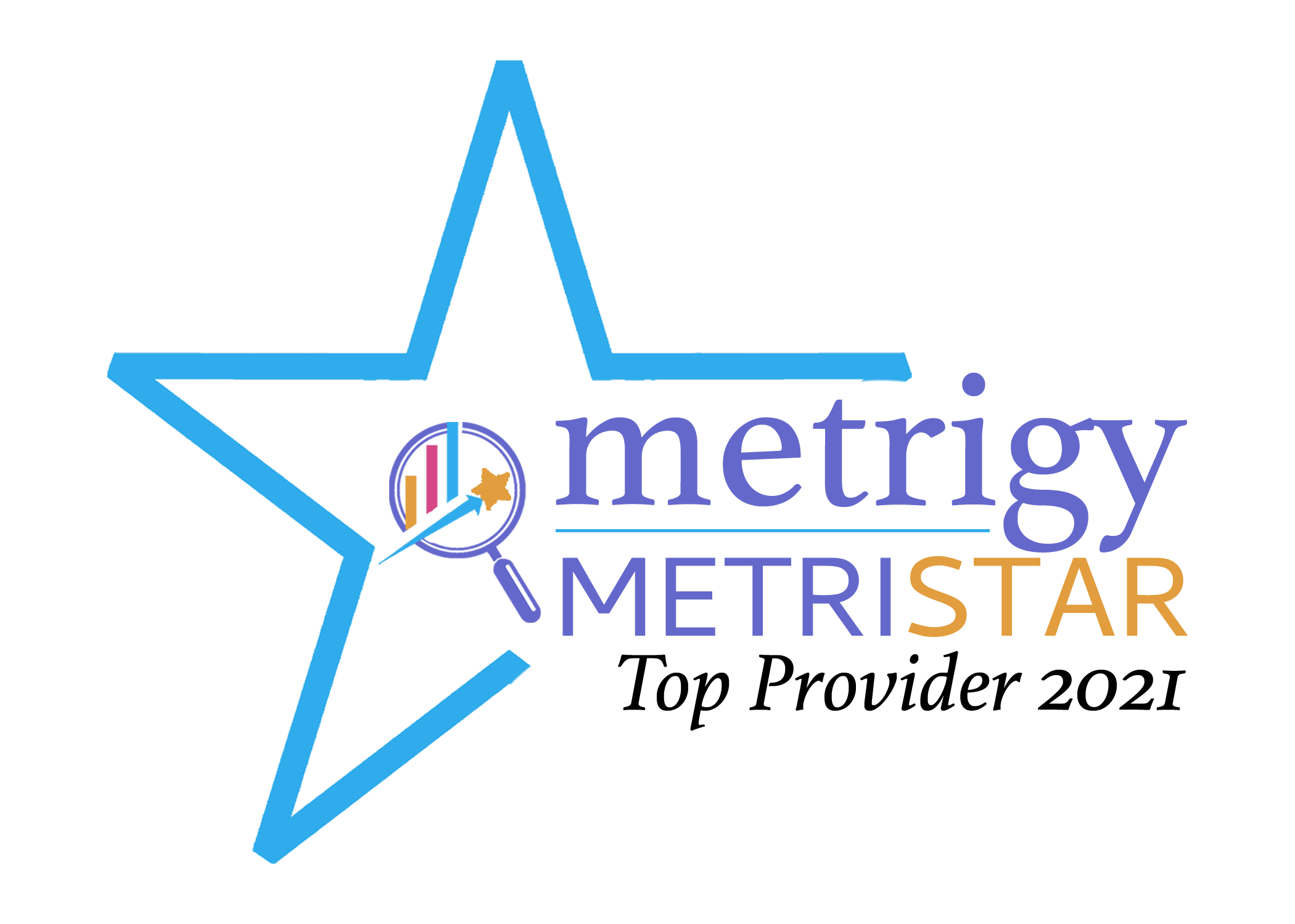 2021 Metrigy Metristar Top Provider Award icon