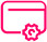 Lineart of a Browser Window with a Gear Icon