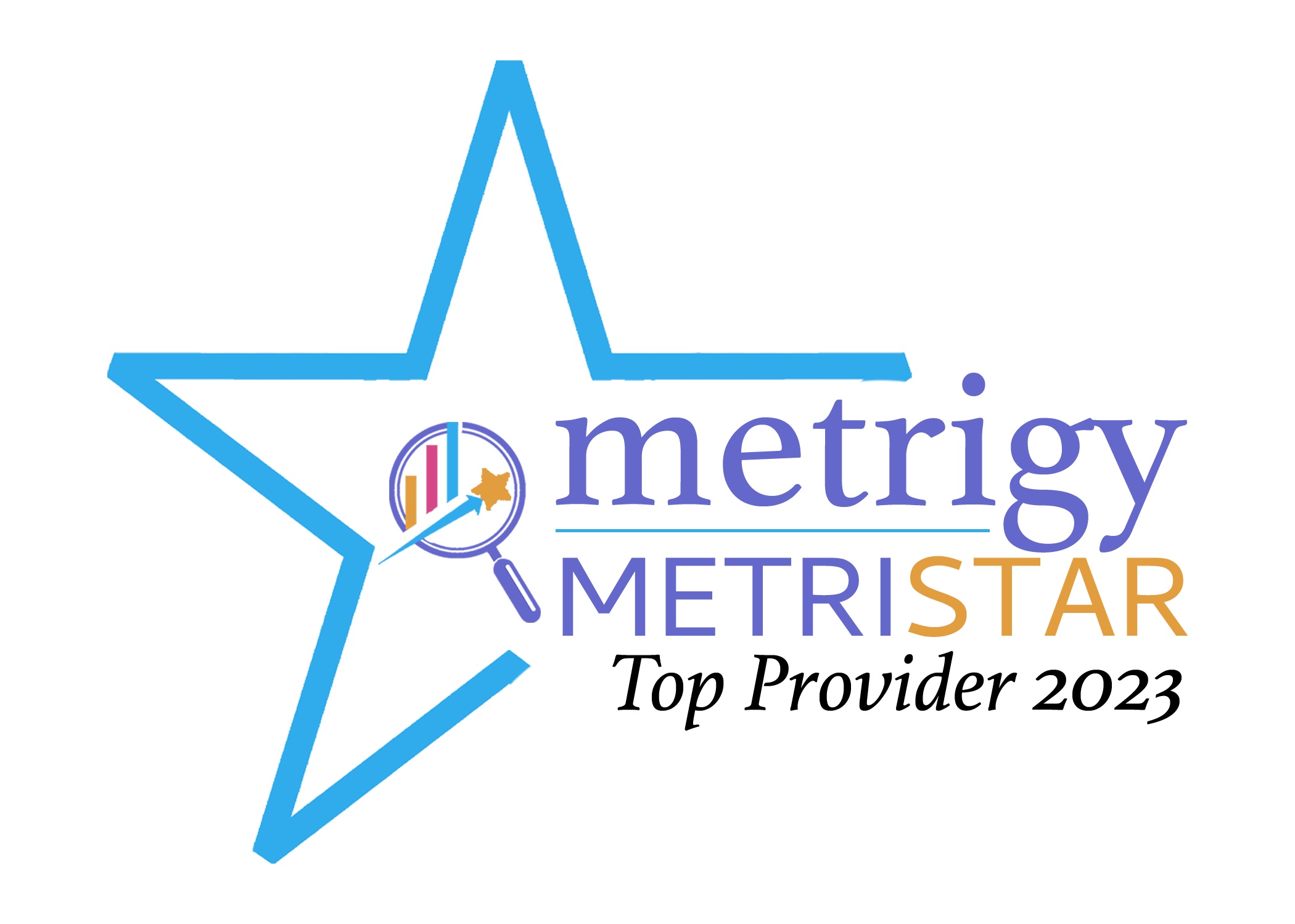 Logotipo de MetriStar Top Provider 2021 de Metrigy