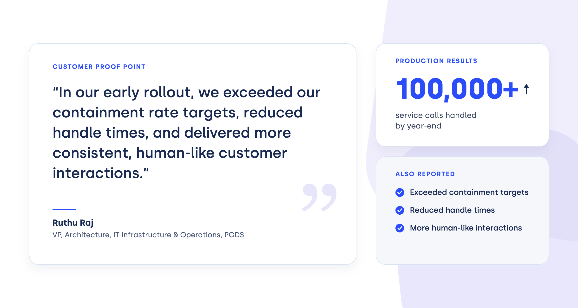 “Many companies are still talking about the promise of agentic AI, but Five9 Voice AI Agents are already delivering results. In our early rollout, we exceeded our containment rate targets, reduced handle times, and delivered more consistent, human-like customer interactions,” said Ruthu Raj, VP of Architecture, IT Infrastructure and Operations at PODS.