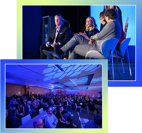 Photos of CX Summit 2025 Keynote Panel and Crowd