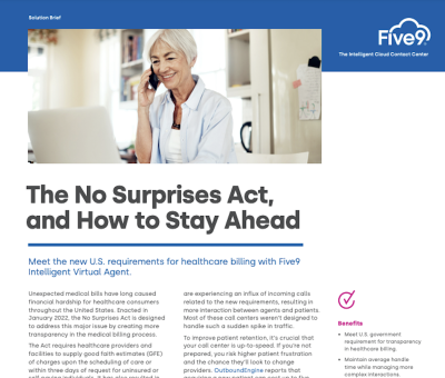 Solution Brief_ No Surprises Act for Healthcare