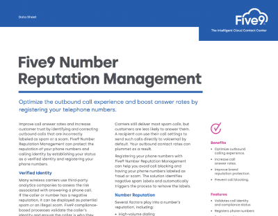 Five9 Number Reputation Management