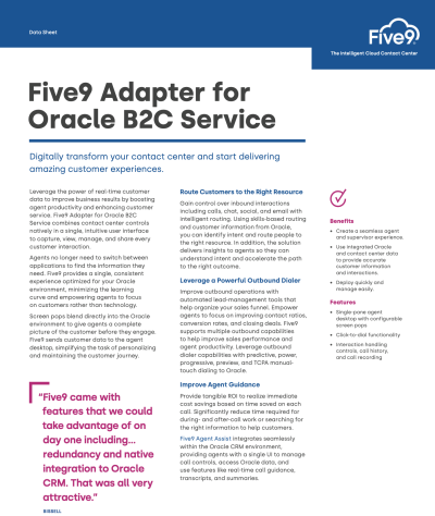 Five9-Oracle-B2C-Service