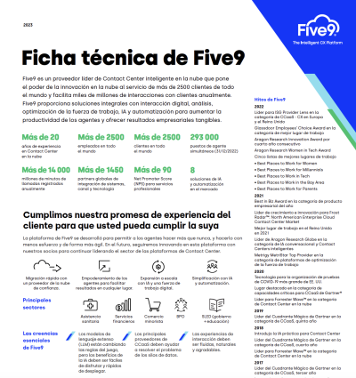 Five9 Fact Sheet ES_ES