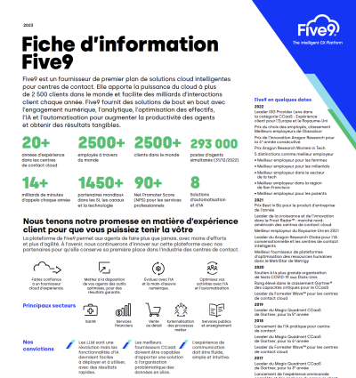 Five9 Fact Sheet FR_FR