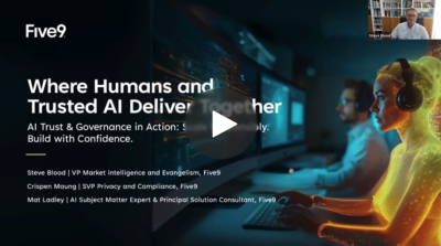 A person interacts with a digital interface, showcasing teamwork with AI technology.