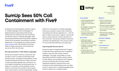 Five9 SumUp Case study