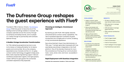 The Dufresne Group reshapes experience with Five9