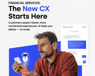 Man holding a smartphone, looking engaged with a chatbot interface on screen.