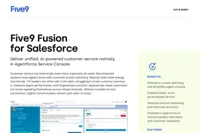 Five9 Fusion for Salesforce