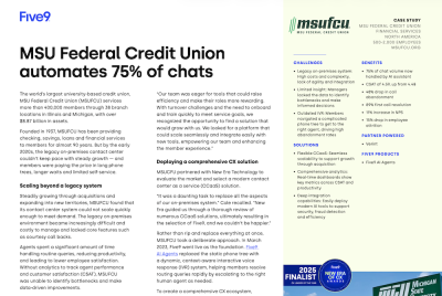 Five9 MSU Federal Credit Union