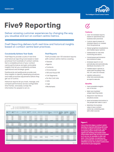 Five9 Reporting Data Sheet