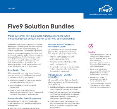 Five9 Solution Bundles