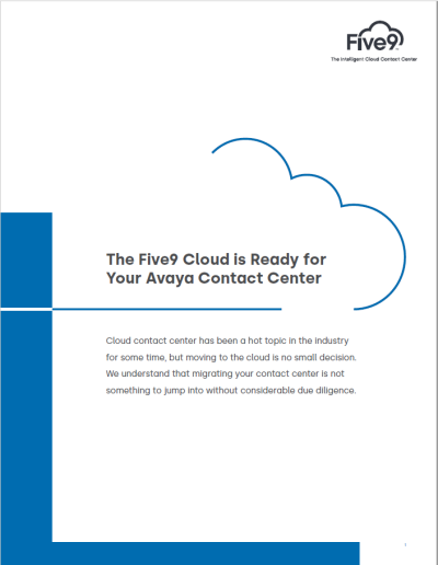 The Five9 Cloud is Ready for Your Avaya Contact Center Whitepaper Screenshot