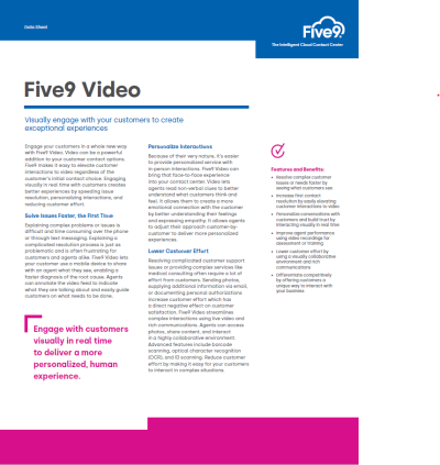 Five9 Video Datasheet Thumbnail