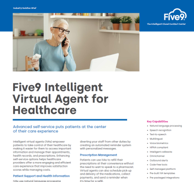 Five9 Five9 Intelligent Virtual Agent for Healthcare Screenshot