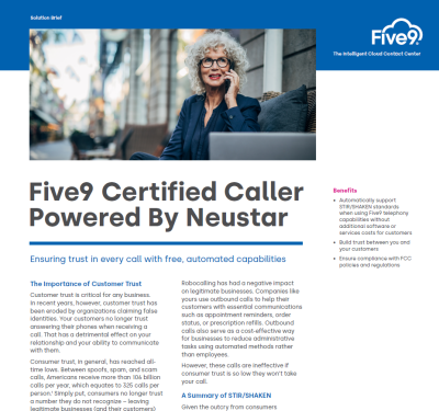Five9 Certified Caller (STIR/SHAKEN) Datasheet Thumbnail