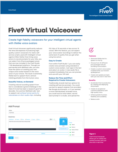 Five9 Virtual Voice Over
