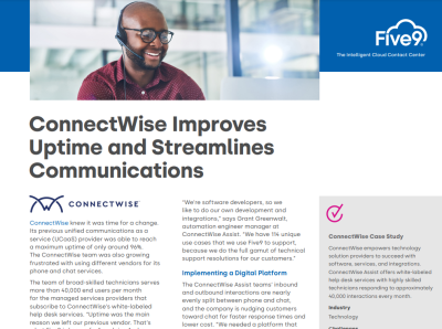 Five9 Case Study ConnectWise