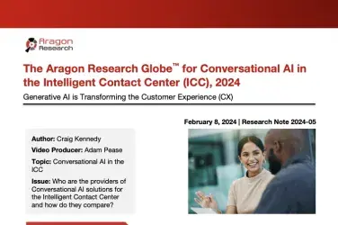 The Aragon Research Globe™️ for Conversational AI in the Intelligent Contact Center (ICC), 2024 report named Five9 a Leader