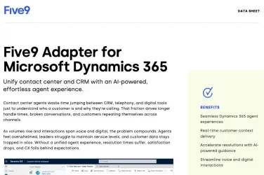 Five9 Adapter for Microsoft Dynamics 365 thumbnail