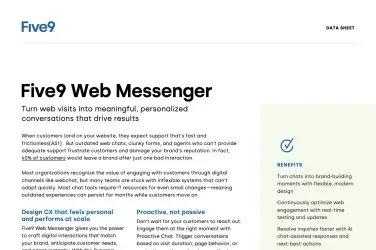 Five9 Web Messenger Data Sheet thumbnail