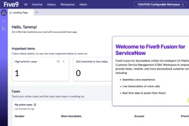 Five9 ServiceNow product tour