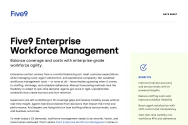 Five9 Enterprice Workforce Management