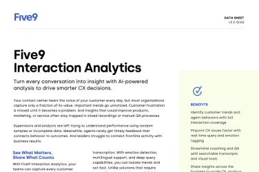 Five9 Interaction Analytics