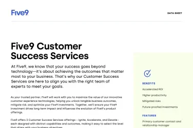 Five9 Customer Success Services