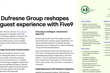The Dufresne Group reshapes experience with Five9