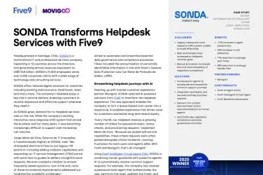 SONDA Transforms Helpdesk Services with Five9