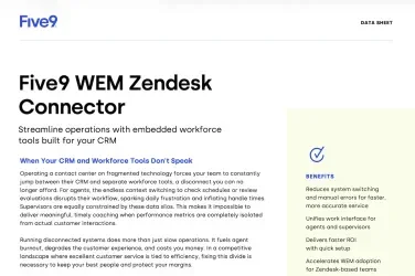 Five9 WEM Zendesk Connector Thumbnail