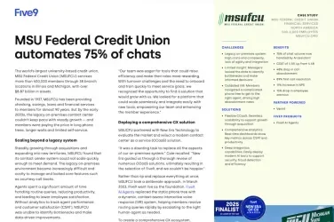 Five9 MSU Federal Credit Union
