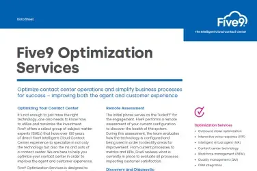 Five9 Optimization Services Datasheet Screenshot