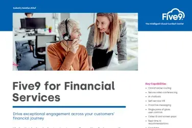 Five9 for Financial Services Brief Screenshot
