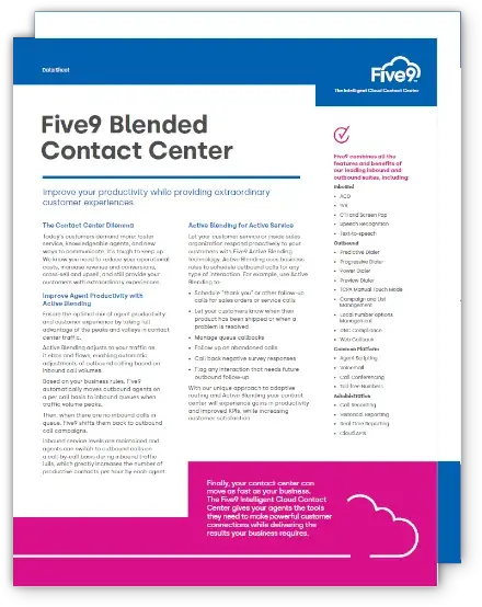 Blending Contact Center