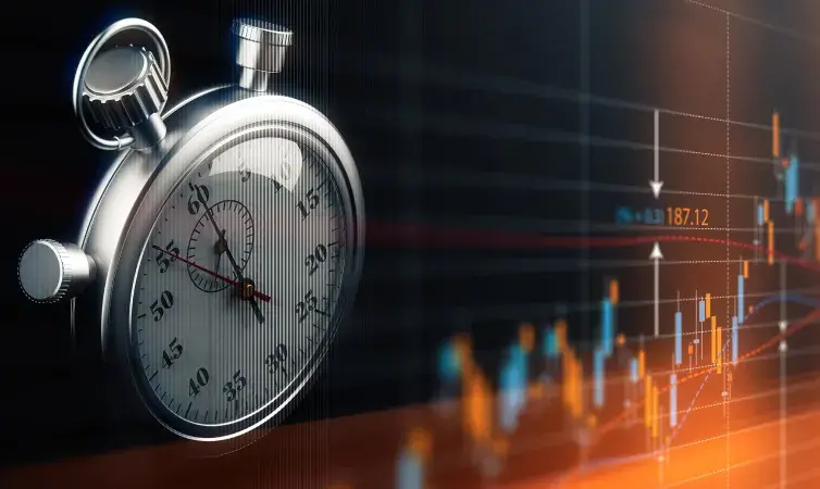 A Clock Behind Stocks