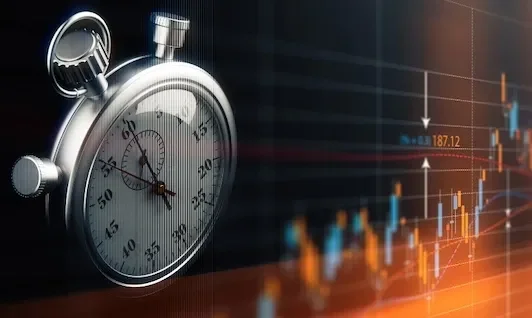 A Clock Behind Stocks