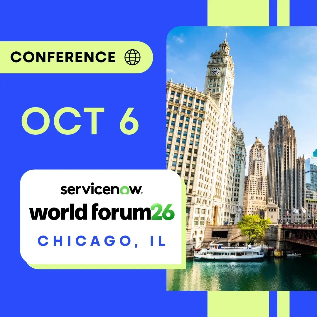 Five9 Event Flyer Promoting ServiceNow World Forum 26 Conference in Chicago