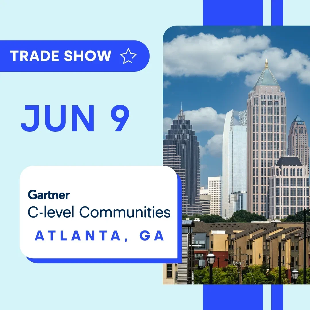 Five9 Event Flyer Promoting Gartner C-level Communities Trade Show in Atlanta