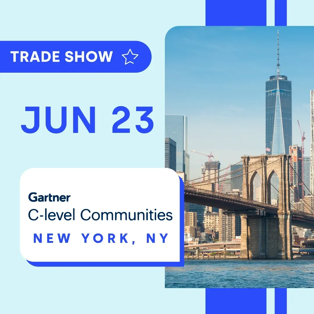 Five9 Event Flyer Promoting Gartner C-level Communities Trade Show in New York