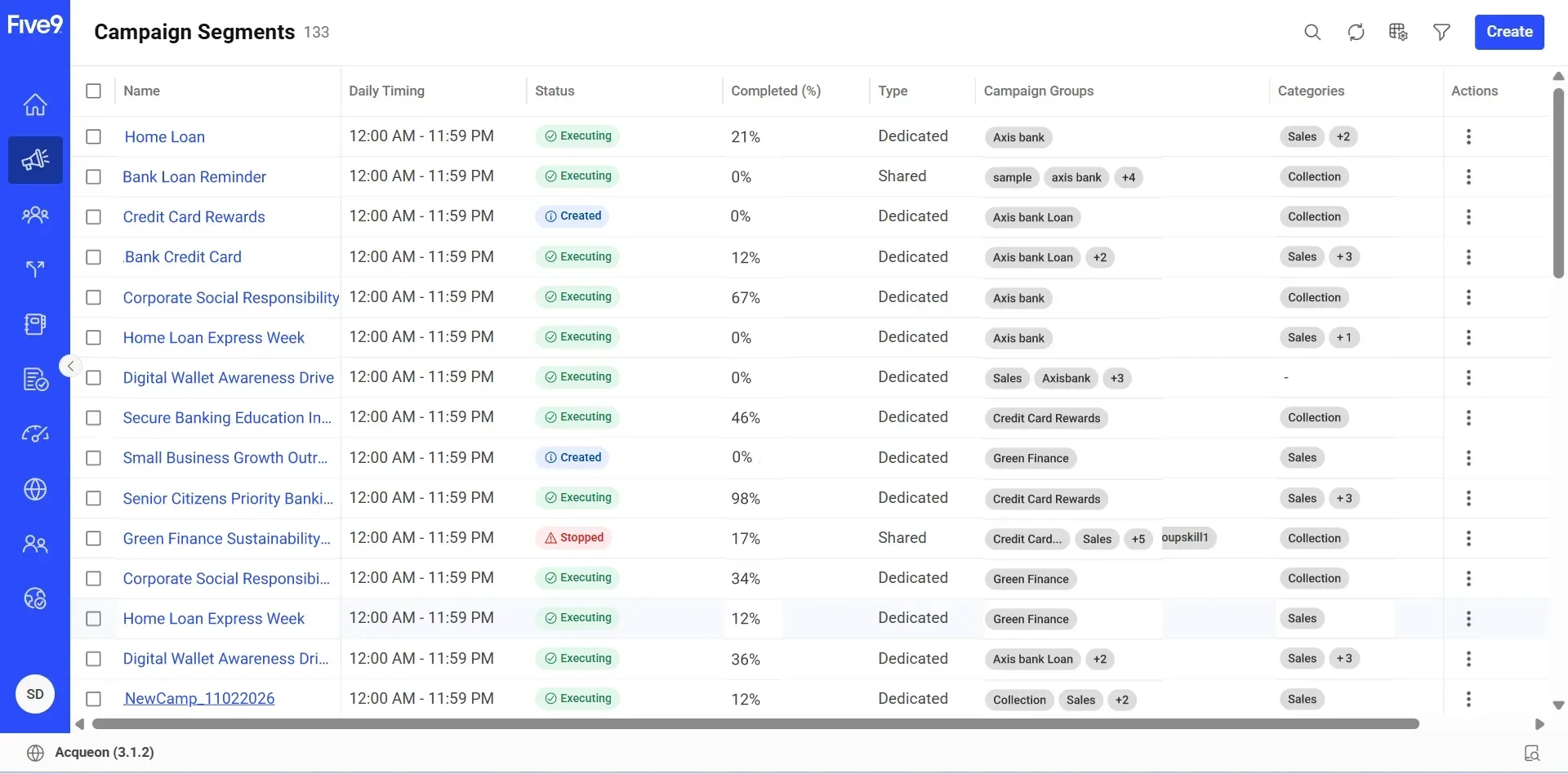 Five9 Campaign Segment