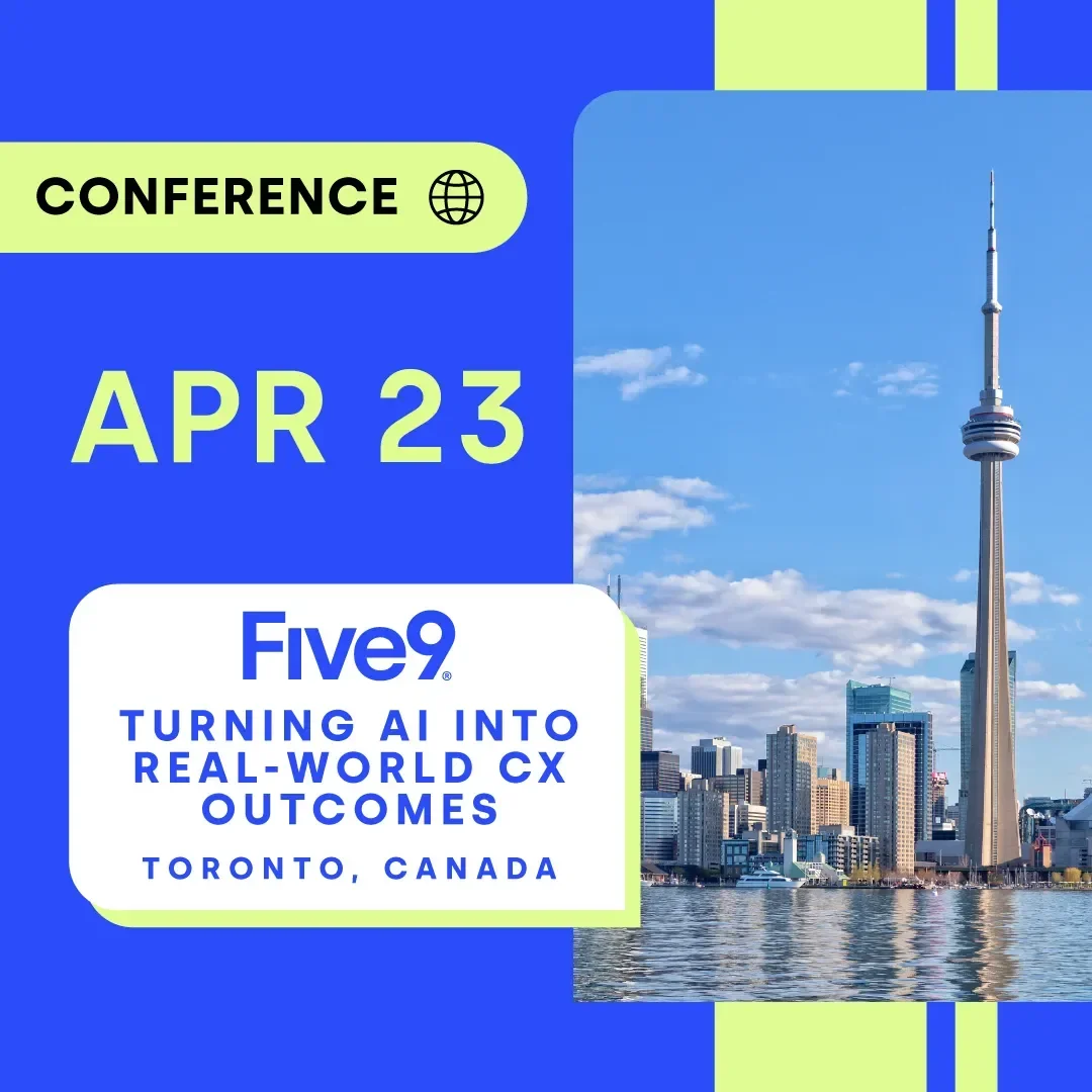 Toronto skyline featuring the CN Tower, with conference details.