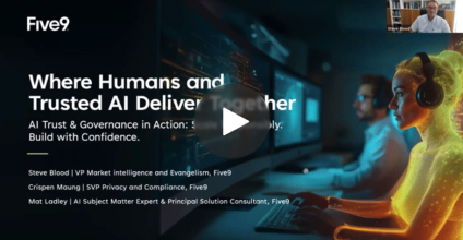 A person interacts with a digital interface, showcasing teamwork with AI technology.