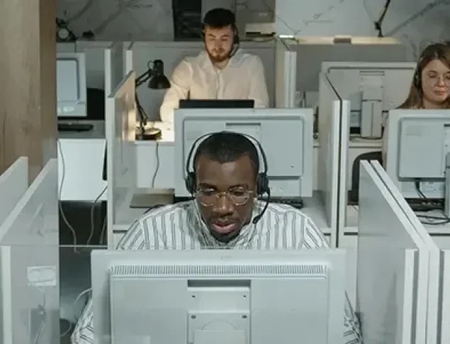 people working with computers