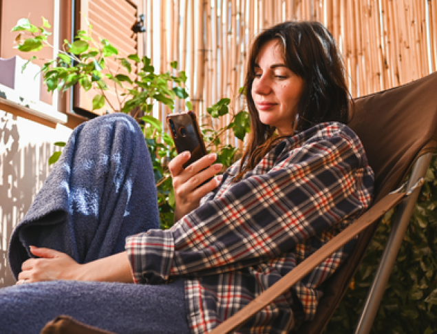 Woman using phone